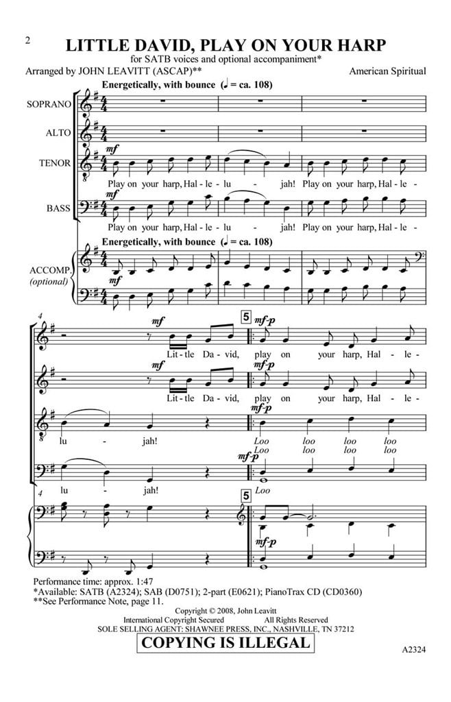 Little David, Play Your Harp